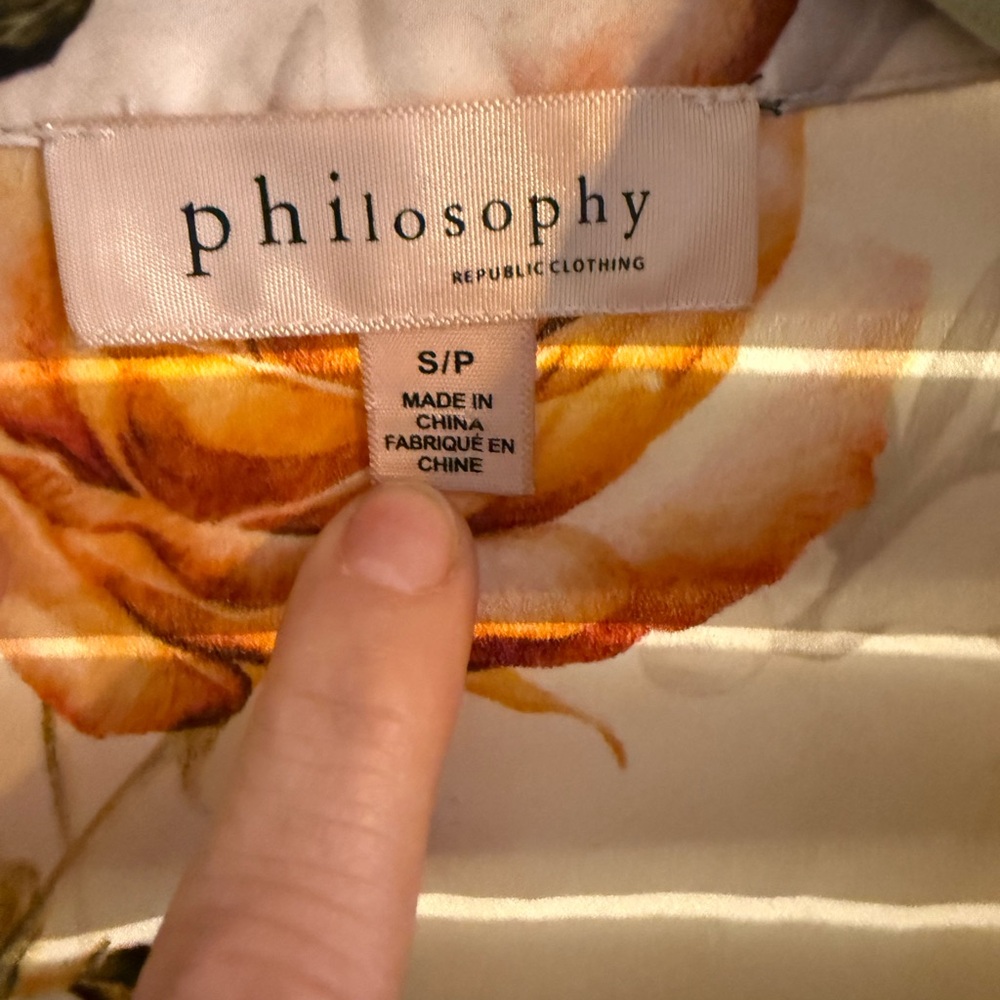 Philosophy Floral Blouse Small - Picture 3 of 6